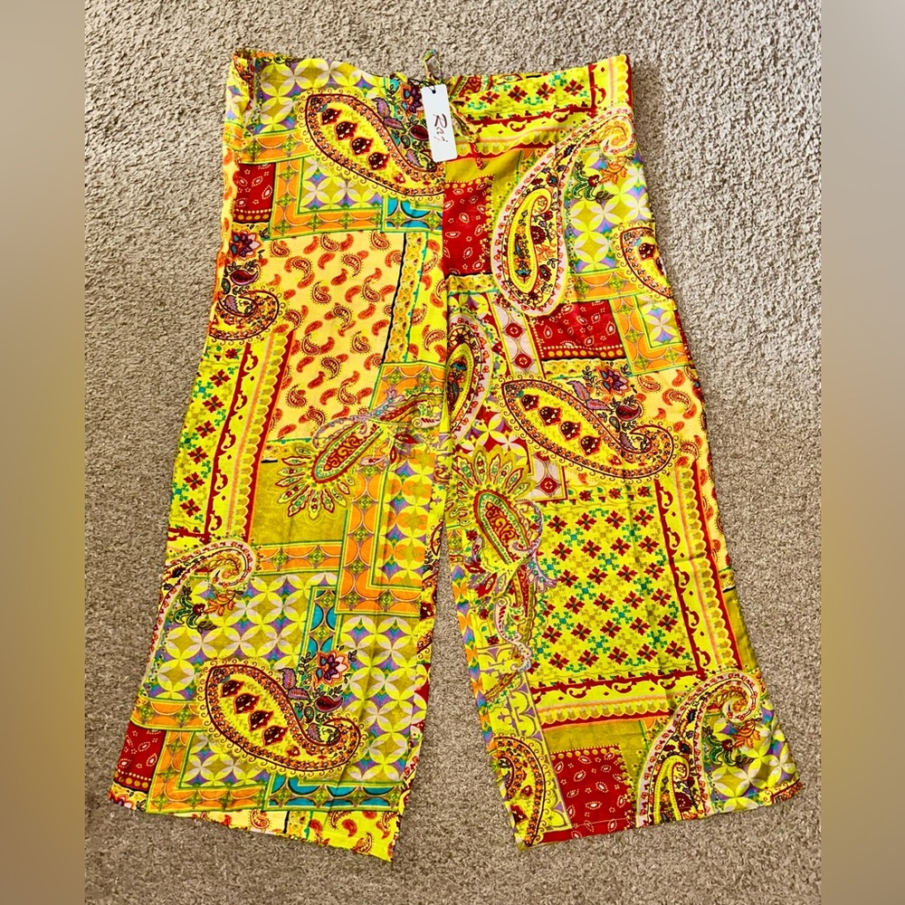 NWT | Raj Vibrant Bohemian Paisley Patchwork Pants Size Large